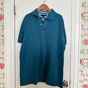 Tommy Hilfiger Men's Teal Polo Shirt